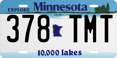 MN license plate 378TMT
