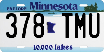 MN license plate 378TMU