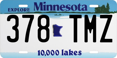 MN license plate 378TMZ