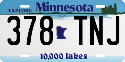 MN license plate 378TNJ