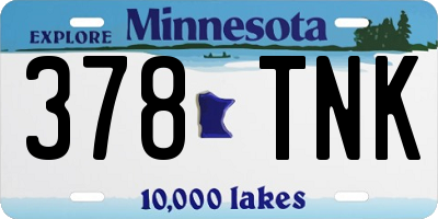 MN license plate 378TNK