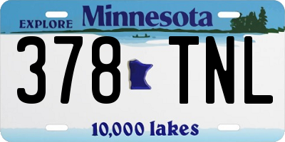 MN license plate 378TNL