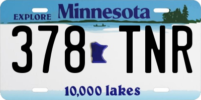 MN license plate 378TNR