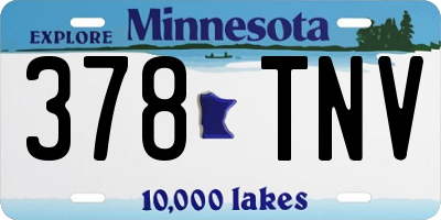 MN license plate 378TNV