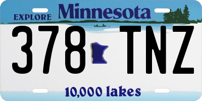 MN license plate 378TNZ