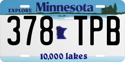 MN license plate 378TPB