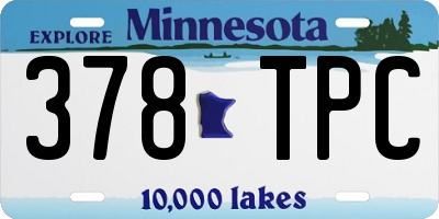 MN license plate 378TPC
