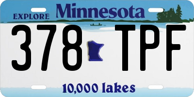 MN license plate 378TPF