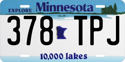 MN license plate 378TPJ