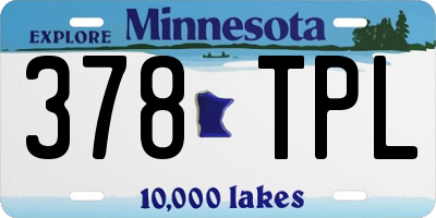 MN license plate 378TPL