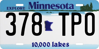MN license plate 378TPO