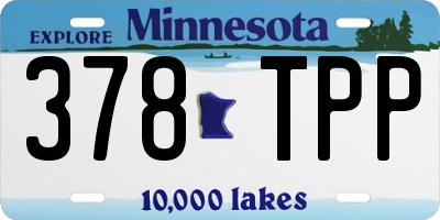 MN license plate 378TPP