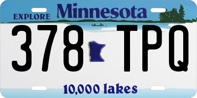 MN license plate 378TPQ