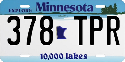 MN license plate 378TPR