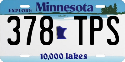 MN license plate 378TPS