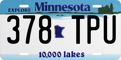 MN license plate 378TPU