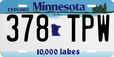 MN license plate 378TPW