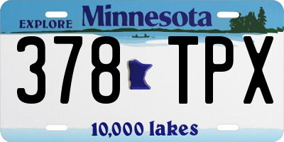 MN license plate 378TPX