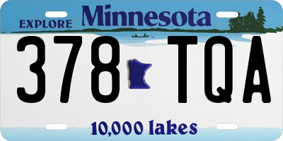 MN license plate 378TQA