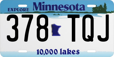 MN license plate 378TQJ