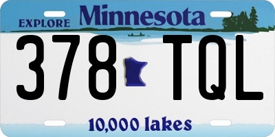 MN license plate 378TQL