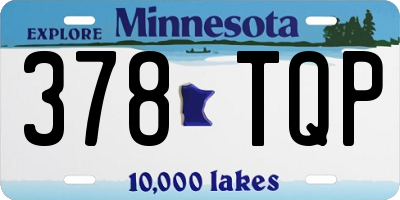 MN license plate 378TQP