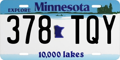 MN license plate 378TQY