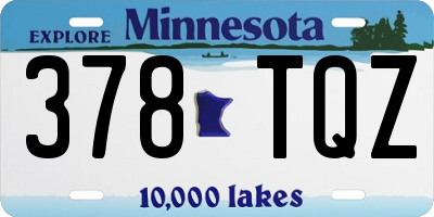 MN license plate 378TQZ