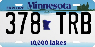 MN license plate 378TRB