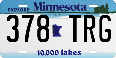 MN license plate 378TRG