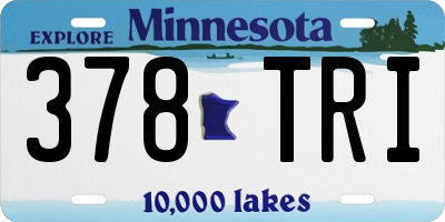MN license plate 378TRI