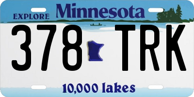 MN license plate 378TRK