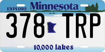 MN license plate 378TRP