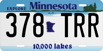 MN license plate 378TRR