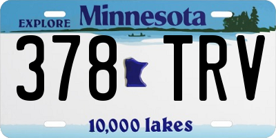 MN license plate 378TRV