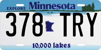 MN license plate 378TRY