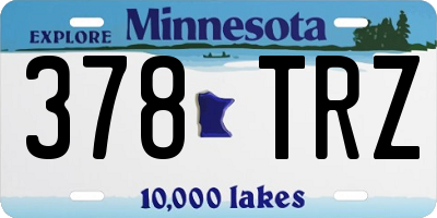 MN license plate 378TRZ
