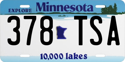 MN license plate 378TSA