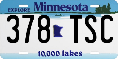 MN license plate 378TSC