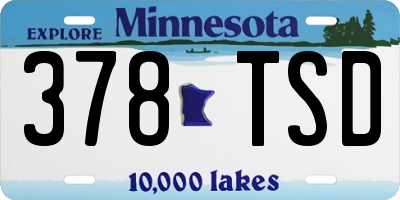 MN license plate 378TSD