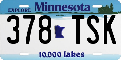 MN license plate 378TSK