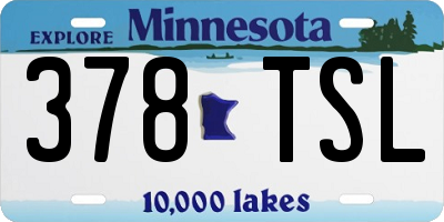 MN license plate 378TSL