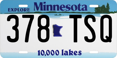 MN license plate 378TSQ