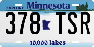 MN license plate 378TSR