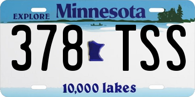 MN license plate 378TSS