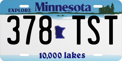 MN license plate 378TST