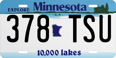 MN license plate 378TSU