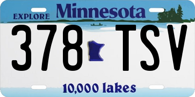 MN license plate 378TSV