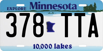 MN license plate 378TTA
