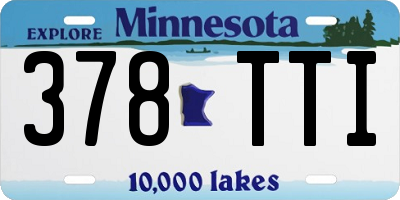 MN license plate 378TTI